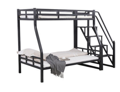टिकाऊ बाल धातु बंक बेड, स्लाइड के साथ स्कूल धातु ट्विन मचान बिस्तर