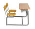 टिकाऊ स्टील स्कूल फर्नीचर धातु फ्रेम डबल छात्र डेस्क और कुर्सी संयुक्त