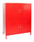 लाल 4 दरवाजे धातु जूता रैक डस्टप्रूफ स्टील भंडारण कैबिनेट